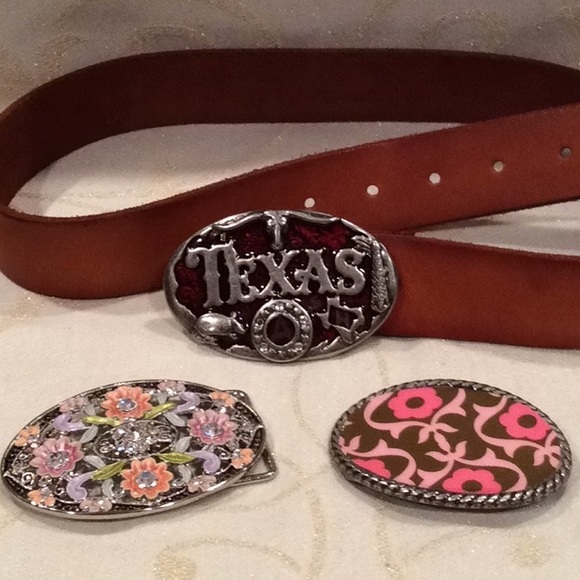 leather belt interchangeable buckle